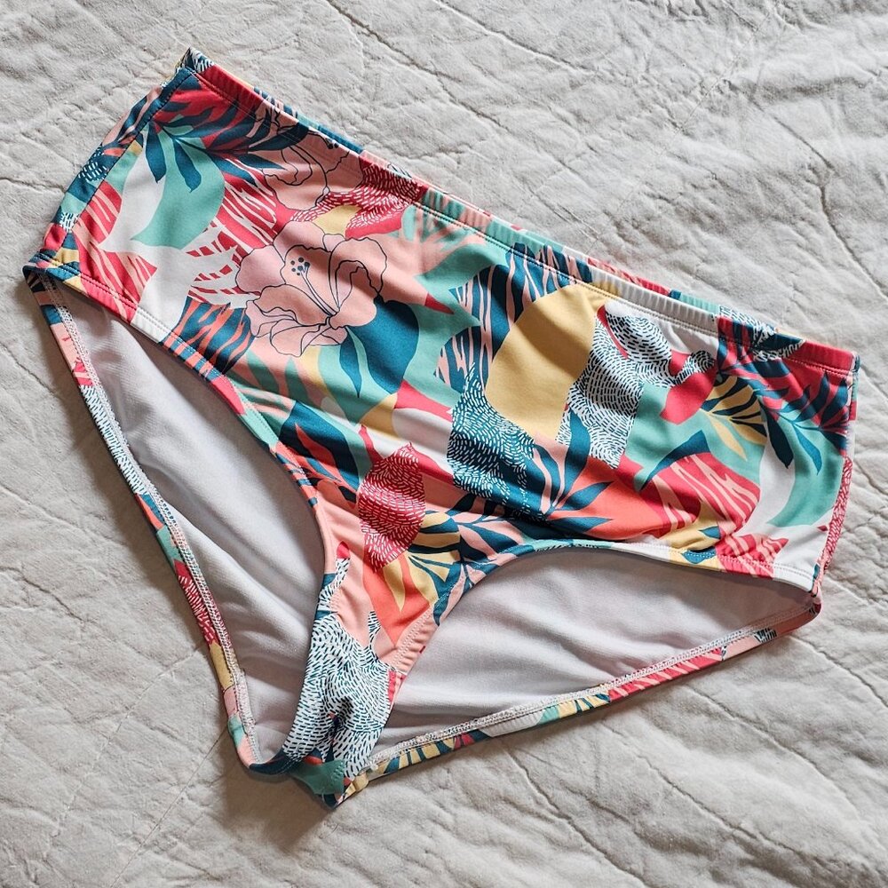 Hurley 1X Bikini Swimsuit Bottoms Floral - Picture 2 of 7